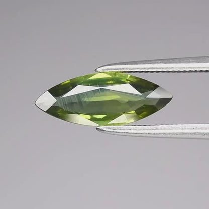 1.09ct ETW Earth-Mined Blue Green Sapphire – Marquise Cut, Heated