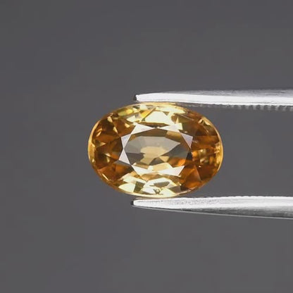 2.70ct ETW Earth-Mined Yellow Zircon – Oval Cut, Unheated