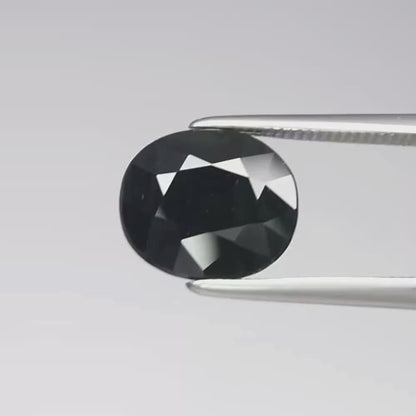 4.46ct ETW Earth-Mined Dark Bluish Green Sapphire – Oval Cut, Heated