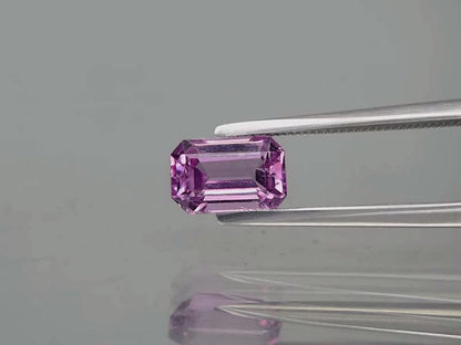 1.37ct ETW Natural Purple Spinel Gemstone – Emerald Cut