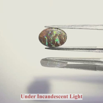1.63ct ETW Earth-Mined Boulder Opal – Oval Cabochon