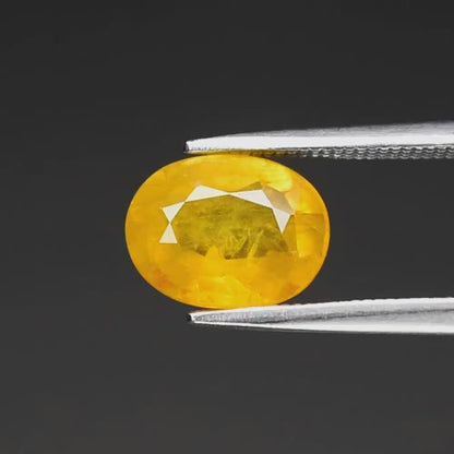 2.13ct ETW Earth-Mined Yellow Sapphire – Oval Cut