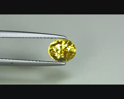 1.55ct ETW Earth-Mined Yellow Zircon – Oval Cut, Unheated