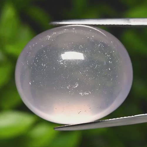 74.52ct ETW Pink Rose Quartz Gemstone – Oval Cabochon Cut