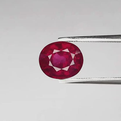 3.20ct ETW Purplish Pink Rhodolite Garnet Gemstone – Oval Cut