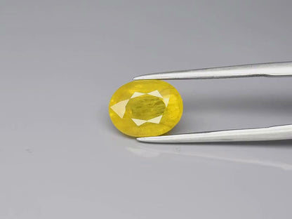 3.06ct ETW Yellow Sapphire Gemstone – Oval Cut