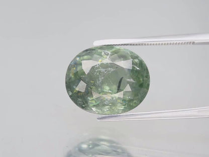 10.15ct ETW Green Tourmaline Gemstone - Oval Cut