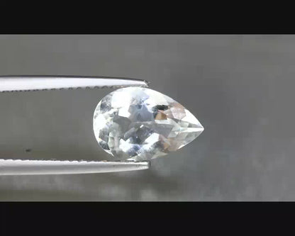 2.00ct ETW Earth-Mined Hyalite Opal – Pear Cut, UV Reactive