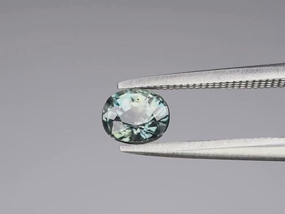 0.73ct Earth-Mined Green Sapphire – Oval Cut, Unheated