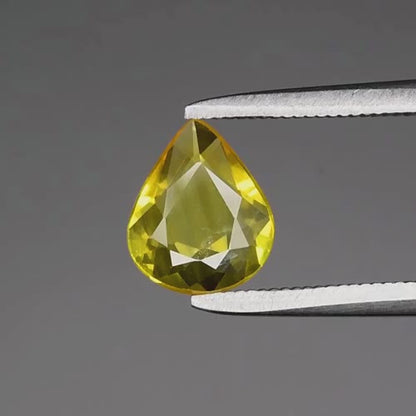 0.88ct ETW Yellow Sapphire Gemstone – Pear Cut