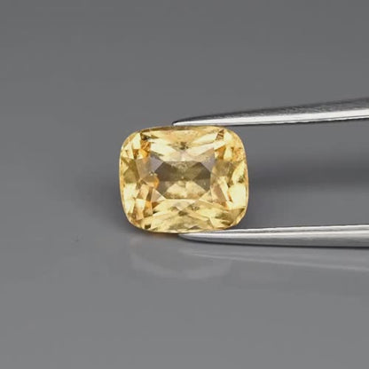 2.41ct 8.5x7mm Cushion Natural Yellow Grossular Garnet - Africa Gemstone