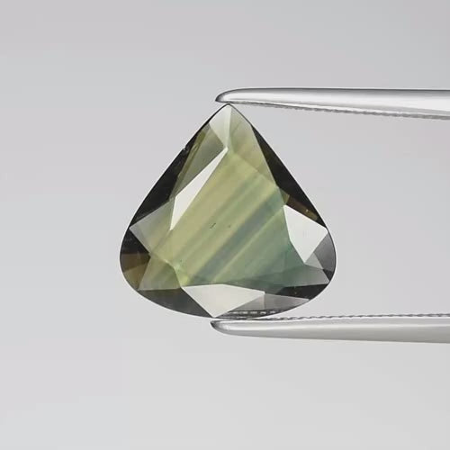 2.07ct ETW Earth-Mined Blue Green Sapphire – Pear Cut, Heated