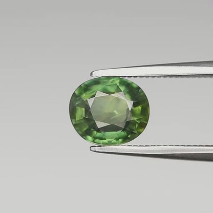 1.25ct ETW Earth-Mined Green Sapphire – Oval Cut