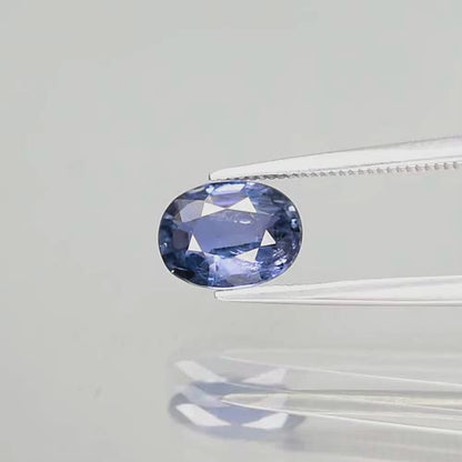 1.42ct ETW Bluish Violet Sapphire Gemstone – Oval Cut - Unheated