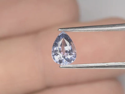 0.98ct ETW Purple Spinel Gemstone - Untreated - Pear Cut