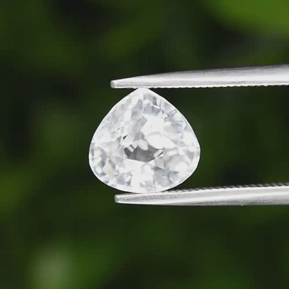2.81ct ETW White Zircon Gemstone – Pear Cut