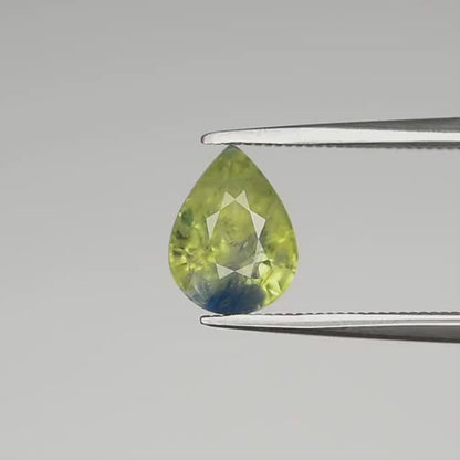 2.09 ct ETW Blue Green Sapphire – Pear Cut