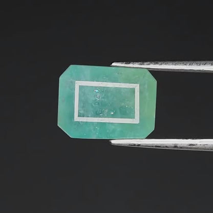 3.41ct Octagon Natural Bluish Green Grandidierite - One of the Rarest Gems
