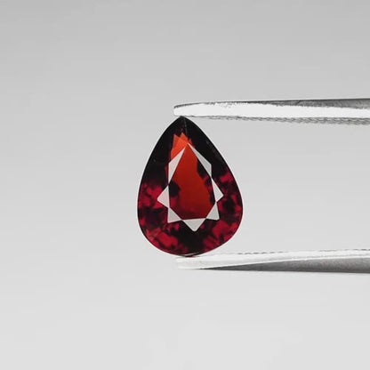 1.73ct Earth-Mined Rhodolite Garnet – Pear Cut, Unheated