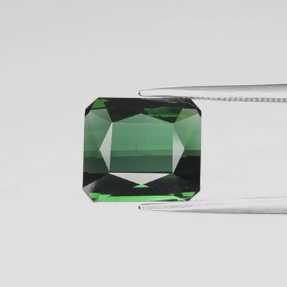 5.15ct 11x9.8mm VVS Octagon Natural Green Tourmaline - Unheated, Mozambique