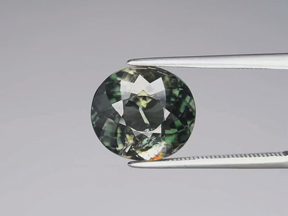 6.43ct ETW Green Tourmaline Gemstone - Oval Cut - Unheated