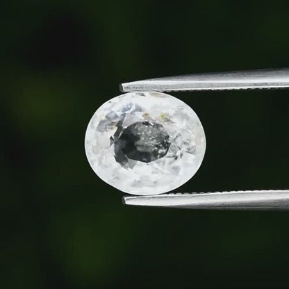 1.52ct ETW Earth-Mined White Goshenite Beryl – Oval Cut