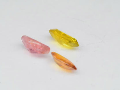 2.75ct ETW Fancy Color Tourmaline Gemstone Lot – Marquise Cut (3pcs)