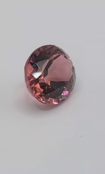 3.95ct ETW Natural Deep Pink Tourmaline Gemstone - Oval Cut