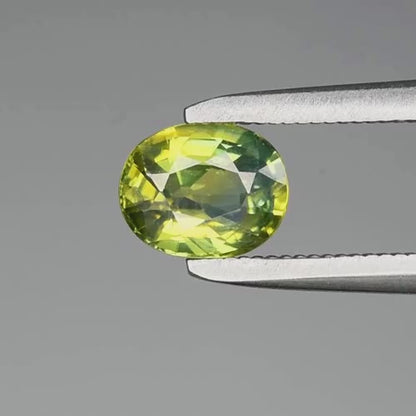 0.81ct ETW Green Sapphire Gemstone – Oval Cut - Unheated