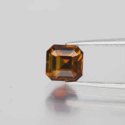 1.39ct ETW Natural Greenish Yellow Tourmaline Gemstone – Asscher Cut