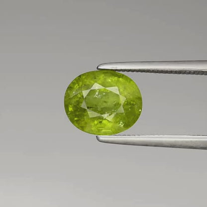 2.55ct ETW Yellowish Green Grossular Garnet – Oval Cut