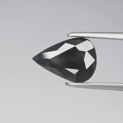 4.05ct ETW Earth-Mined Deep Blue Green Sapphire – Pear Cut