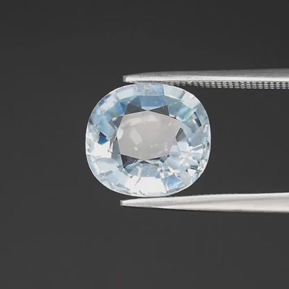 3.84ct ETW Aquamarine Gemstone – Cushion Cut