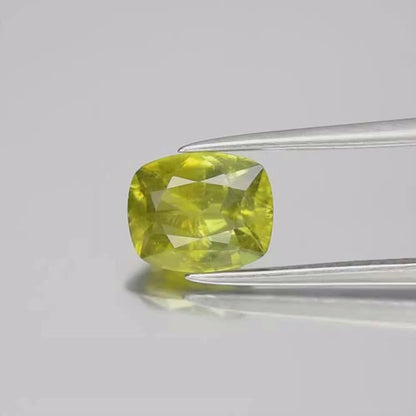 1.68ct ETW Green Sapphire Gemstone - Unheated - Cushion Cut
