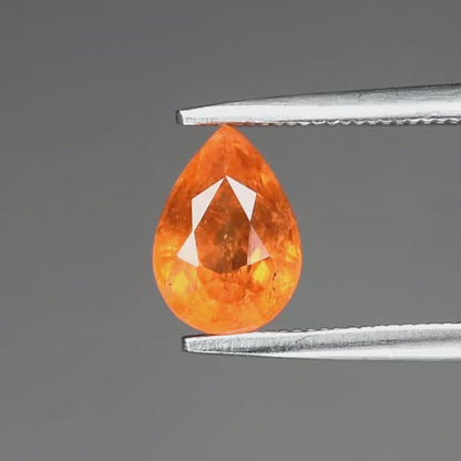 1.50ct ETW Orange Spessartite Garnet – Pear Cut