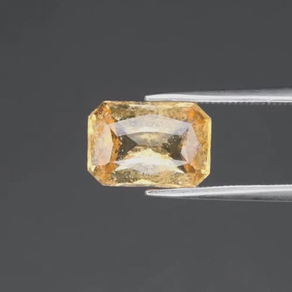 3.97ct ETW Earth-Mined Yellow Grossular Garnet – Octagon Cut, Unheated