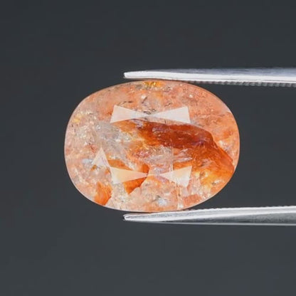 7.95ct ETW Earth-Mined Light Orange Tourmaline – Oval Cut, Unheated