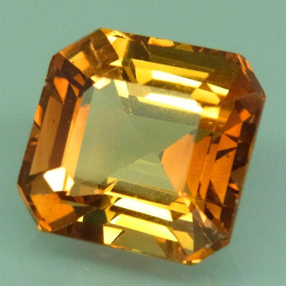 6.85ct ETW Apricot Peach Topaz Gemstone – Octagon Cut