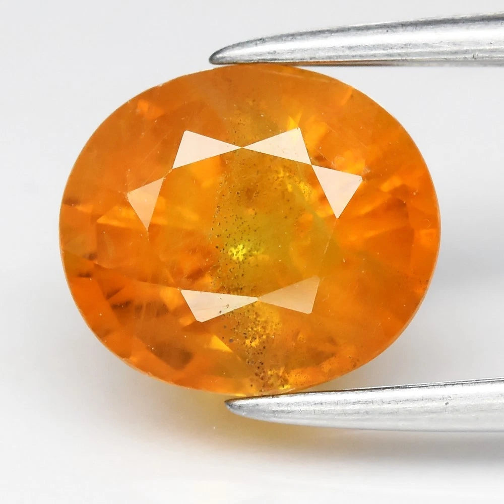 2.17ct ETW Orange Sapphire Gemstone – Oval Cut