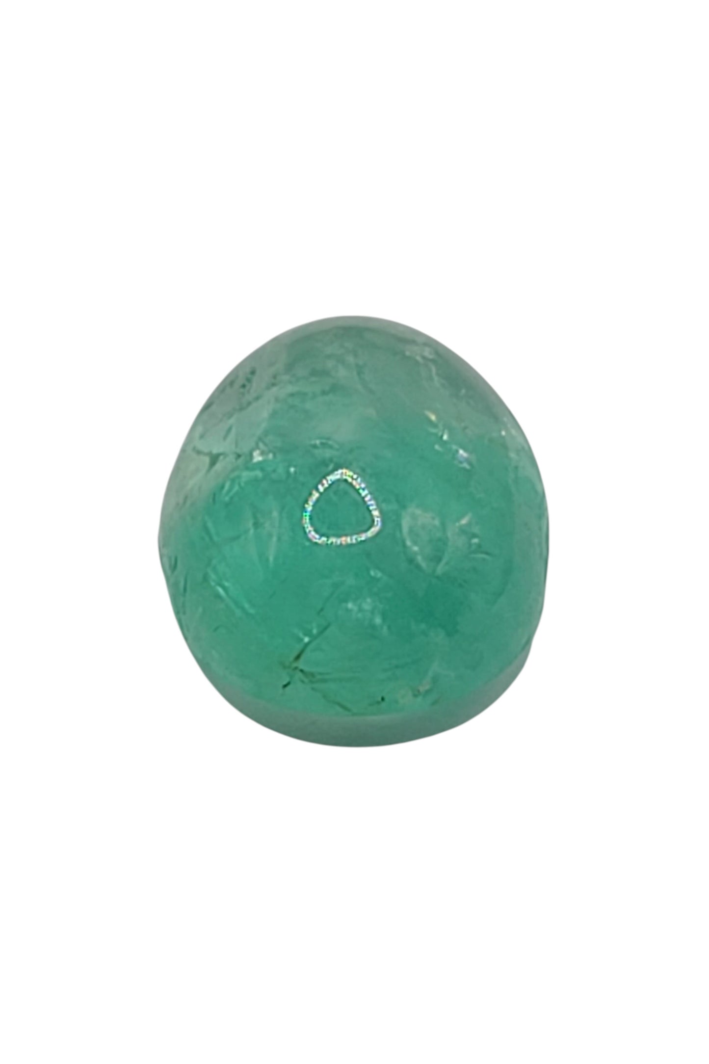 10.9ct ETW Natural Emerald Gemstone – Oval Cut Cabochon