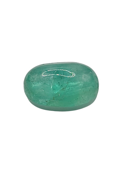 10.9ct ETW Natural Emerald Gemstone – Oval Cut Cabochon